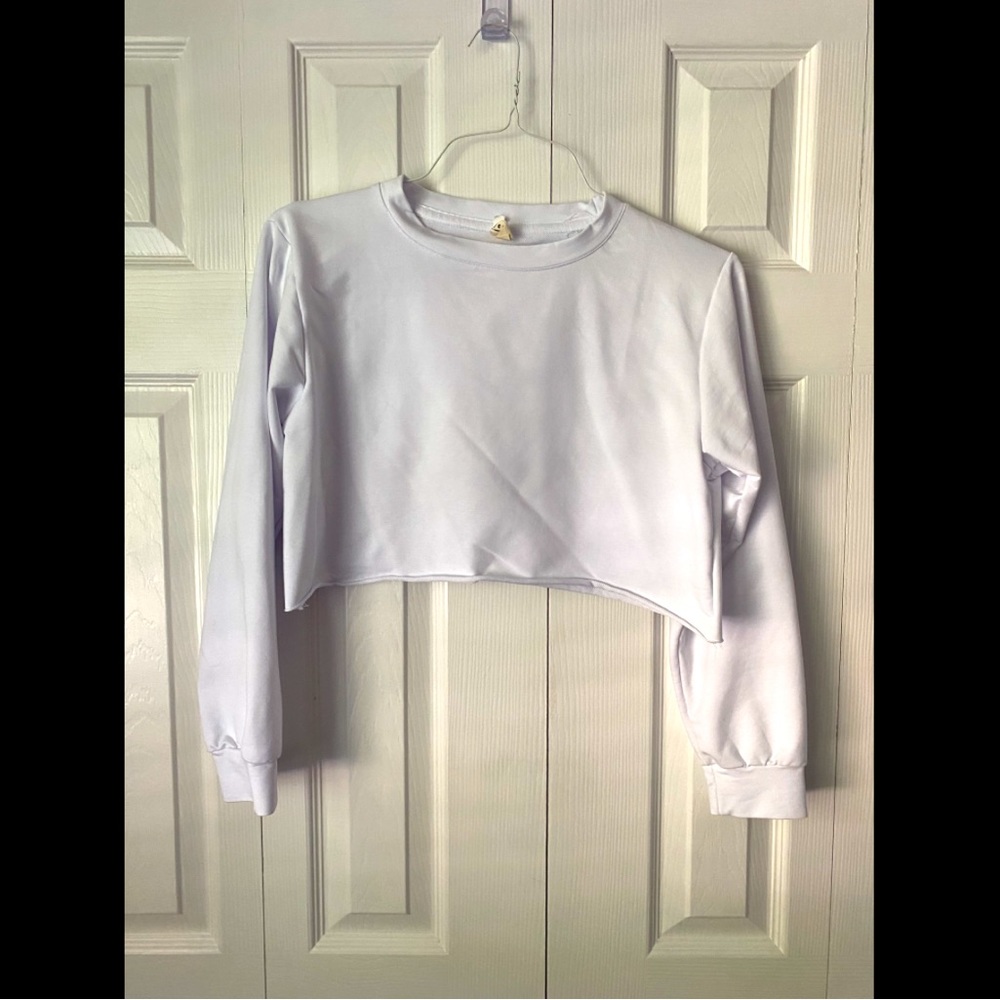 Cropped White Sweatshirt